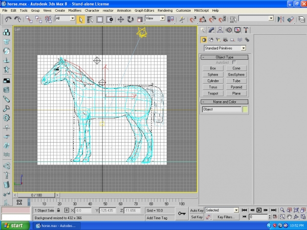 Creation of 3d horse: Step 2